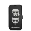 iPhone 12 mini Karl Lagerfeld KLFLBKSP12SFKICKC Heads fliptok fekete-3700740489789 4 kép