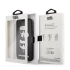 iPhone 12 mini Karl Lagerfeld KLFLBKSP12SFKICKC Heads fliptok fekete-3700740489789 5 kép