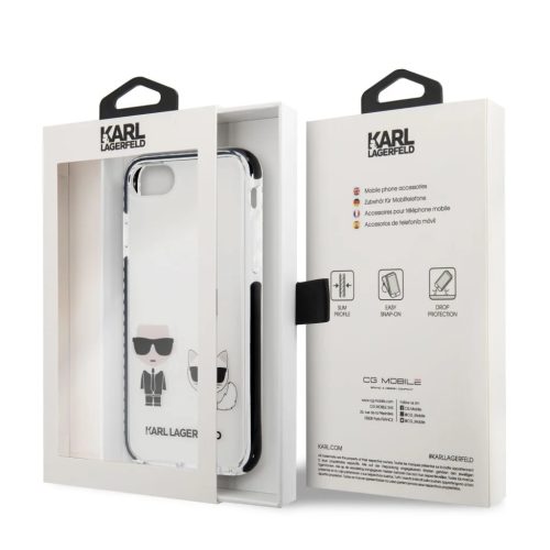 iPhone 7/8/SE2020/SE2022 Karl Lagerfeld TPE tok fekete (KLHCI8TPEKCW)-3666339050009 6 kép