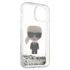iPhone 12 mini Karl Lagerfeld KLHCP12SGLIKSL Iconic Liquid Glitter tok-3700740483404 4 kép