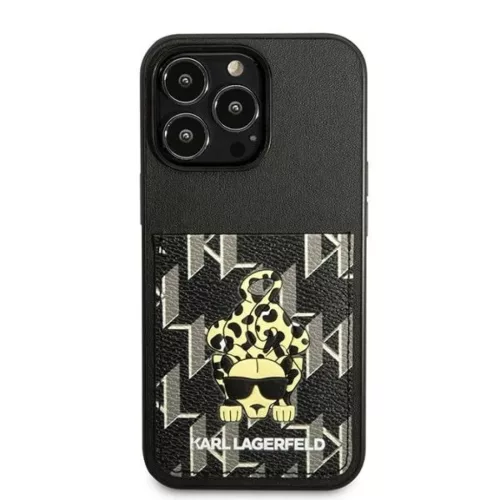iPhone 13 Pro Karl Lagerfeld KLHCP13LCANCNK Karlimals CardSlot tok fek-3666339049782 2 kép
