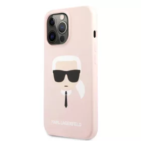   iPhone 13 Pro Karl Lagerfeld Head Silicone KLHCP13LSLKHP tok Light Pink