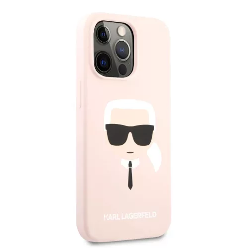 iPhone 13 Pro Karl Lagerfeld Head Silicone KLHCP13LSLKHP tok Light Pin-3666339027759 3 kép