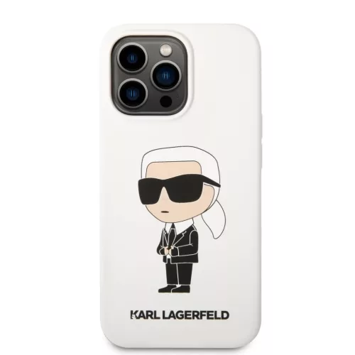 iPhone 13 Pro Karl Lagerfeld KLHCP13LSNIKBCH Liquid Silicone Ikonik NF-3666339102173 2 kép