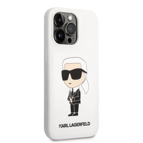 iPhone 13 Pro Karl Lagerfeld KLHCP13LSNIKBCH Liquid Silicone Ikonik NF-3666339102173 3 kép