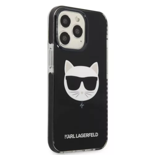 iPhone 13 Pro Karl Lagerfeld TPE Choupette Head tok fekete (KLHCP13LTP-3666339048501 4 kép