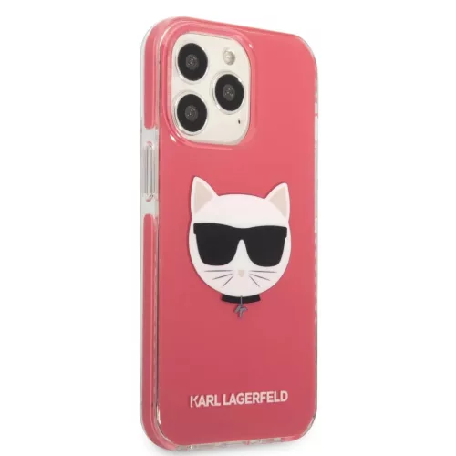 iPhone 13 Pro Karl Lagerfeld TPE Choupette Head tok fukszia (KLHCP13LT-3666339048549 1 kép