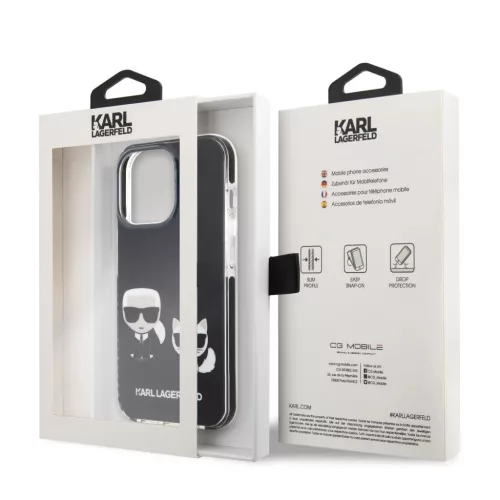 iPhone 13 Pro Karl Lagerfeld TPE tok fekete (KLHCP13LTPEKCK)-3666339048587 5 kép