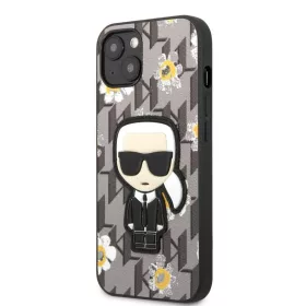   iPhone 13 Karl Lagerfeld Ikonik Flower tok szürke (KLHCP13MPMNFIK1)