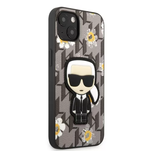 iPhone 13 Karl Lagerfeld Ikonik Flower tok szürke (KLHCP13MPMNFIK1)-3666339049454 6 kép