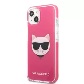   iPhone 13 Karl Lagerfeld TPE Choupette Head tok fukszia (KLHCP13MTPECPI)