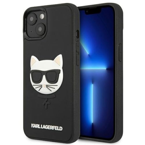iPhone 13 Mini 5.4'' Karl Lagerfeld KLHCP13SCH3DBK 3D Rubber Choupette-3666339028138 9 kép