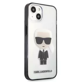 iPhone 13 Mini Karl Lagerfeld Ikonik Karl tok átlátszó fekete keret-3666339028015 7 kép