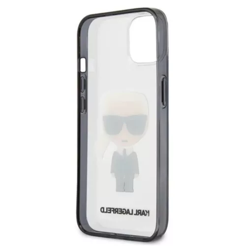 iPhone 13 Mini Karl Lagerfeld Ikonik Karl tok átlátszó fekete keret-3666339028015 3 kép
