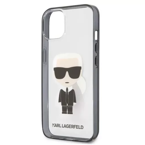 iPhone 13 Mini Karl Lagerfeld Ikonik Karl tok átlátszó fekete keret-3666339028015 4 kép