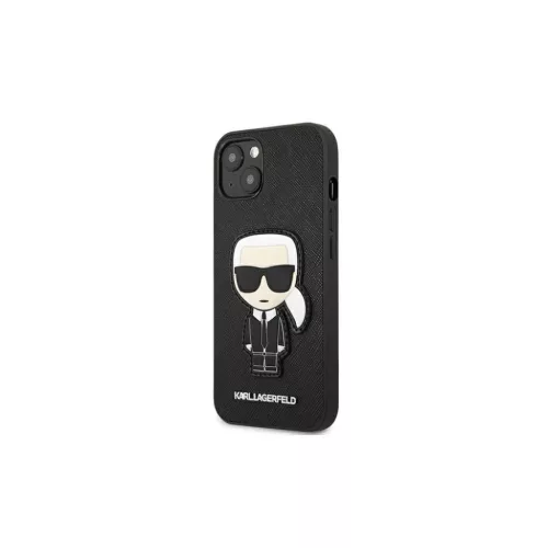 iPhone 13 Mini Karl Lagerfeld Saffiano Head tok fekete (KLHCP13SOKPK)-3666339028176 1 kép
