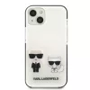iPhone 13 mini Karl Lagerfeld TPE Karl and Choupette tok fehér (KLHCP-3666339048600 1 kép