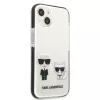 iPhone 13 mini Karl Lagerfeld TPE Karl and Choupette tok fehér (KLHCP-3666339048600 4 kép