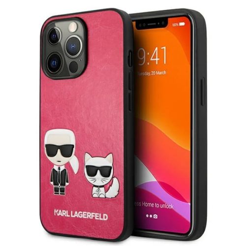 iPhone 13 Pro Max 6.7'' Karl Lagerfeld Ikonik Karl Choupette tok rózs-3666339027285 5 kép