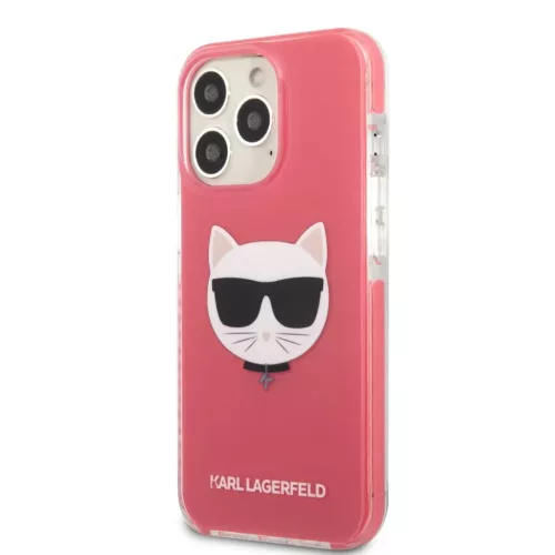 iPhone 13 Pro Max Karl Lagerfeld TPE Choupette Head tok rózsaszín (K-3666339048556 3 kép