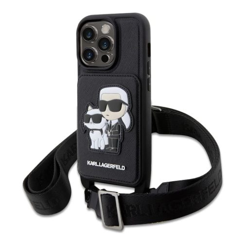 iPhone 14 Pro Karl Lagerfeld KLHCP14LCSAKCPMK Saffiano Karl és Choupe-3666339123284 1 kép