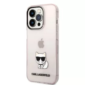 iPhone 14 Pro Karl Lagerfeld Choupette Logo tok rózsaszín (KLHCP14LC-3666339076498 3 kép