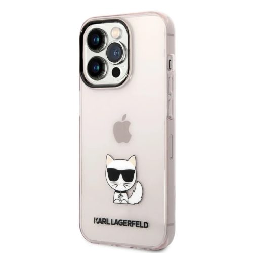 iPhone 14 Pro Karl Lagerfeld Choupette Logo tok rózsaszín (KLHCP14LC-3666339076498 3 kép