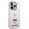 iPhone 14 Pro Karl Lagerfeld Choupette Logo tok rózsaszín (KLHCP14LC-3666339076498 2 kép