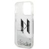 iPhone 14 Pro Karl Lagerfeld Liquid Glitter Big KL logo tok ezüst (KL-3666339085704 2 kép