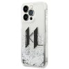 iPhone 14 Pro Karl Lagerfeld Liquid Glitter Big KL logo tok ezüst (KL-3666339085704 4 kép