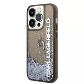 iPhone 14 Pro Karl Lagerfeld Translucent Liquid Glitter tok fekete (KL-3666339091569 4 kép