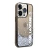 iPhone 14 Pro Karl Lagerfeld Translucent Liquid Glitter tok fekete (KL-3666339091569 3 kép