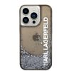 iPhone 14 Pro Karl Lagerfeld Translucent Liquid Glitter tok fekete (KL-3666339091569 5 kép
