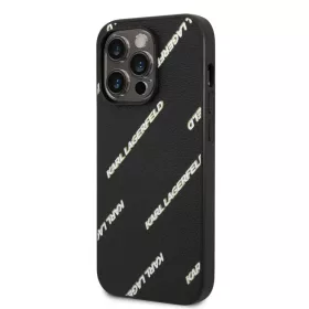 iPhone 14 Pro Karl Lagerfeld PU Grained Leather Logomania tok fekete (-3666339085025 6 kép