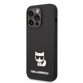 iPhone 14 Pro Karl Lagerfeld Choupette szilikon tok fekete (KLHCP14LSL-3666339076573 1 kép
