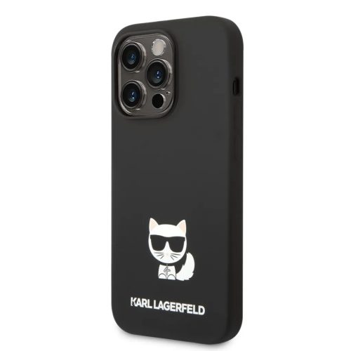 iPhone 14 Pro Karl Lagerfeld Choupette szilikon tok fekete (KLHCP14LSL-3666339076573 1 kép
