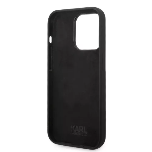 iPhone 14 Pro Karl Lagerfeld Choupette szilikon tok fekete (KLHCP14LSL-3666339076573 4 kép