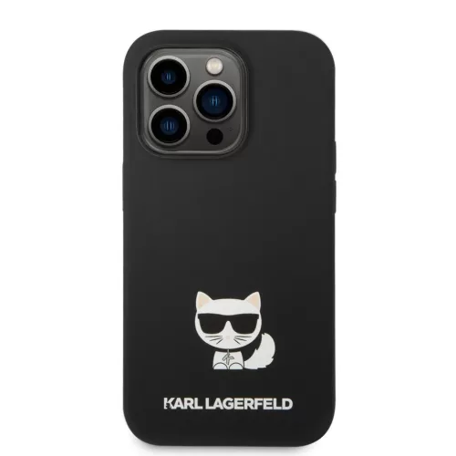 iPhone 14 Pro Karl Lagerfeld Choupette szilikon tok fekete (KLHCP14LSL-3666339076573 5 kép