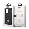iPhone 14 Pro Karl Lagerfeld Choupette szilikon tok fekete (KLHCP14LSL-3666339076573 6 kép