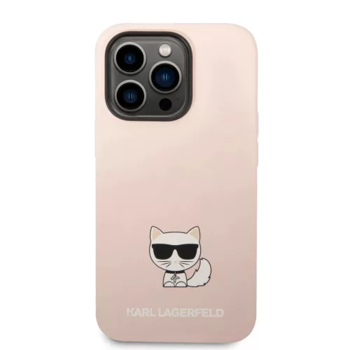 iPhone 14 Pro Karl Lagerfeld Choupette szilikon tok rózsaszín (KLHCP-3666339076658 3 kép