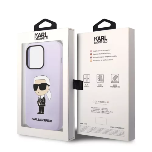 iPhone 14 Pro Karl Lagerfeld KLHCP14LSNIKBCU Liquid Silicone Choupette-3666339086664 1 kép
