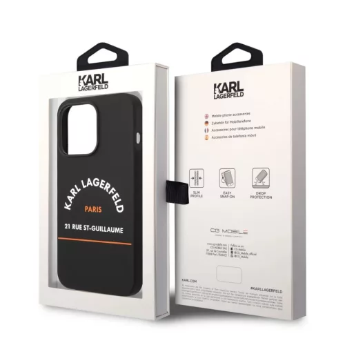 iPhone 14 Pro Karl Lagerfeld Rue St Gullaume tok fekete (KLHCP14LSRSGH-3666339093334 4 kép