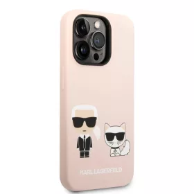 iPhone 14 Pro Karl Lagerfeld  Karl és Choupette szilikon tok rózsasz-3666339093655 2 kép