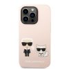iPhone 14 Pro Karl Lagerfeld  Karl és Choupette szilikon tok rózsasz-3666339093655 4 kép