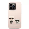 iPhone 14 Pro Karl Lagerfeld  Karl és Choupette szilikon tok rózsasz-3666339093655 4 kép