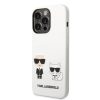 iPhone 14 Pro Karl Lagerfeld  Karl és Choupette szilikon tok fehér (-3666339093693 1 kép