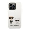 iPhone 14 Pro Karl Lagerfeld  Karl és Choupette szilikon tok fehér (-3666339093693 4 kép