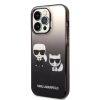 iPhone 14 Pro Karl Lagerfeld Gradient Karl és Choupette tok fekete (K-3666339086428 1 kép