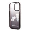 iPhone 14 Pro Karl Lagerfeld Gradient Karl és Choupette tok fekete (K-3666339086428 3 kép