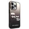 iPhone 14 Pro Karl Lagerfeld Gradient Karl és Choupette tok fekete (K-3666339086428 4 kép